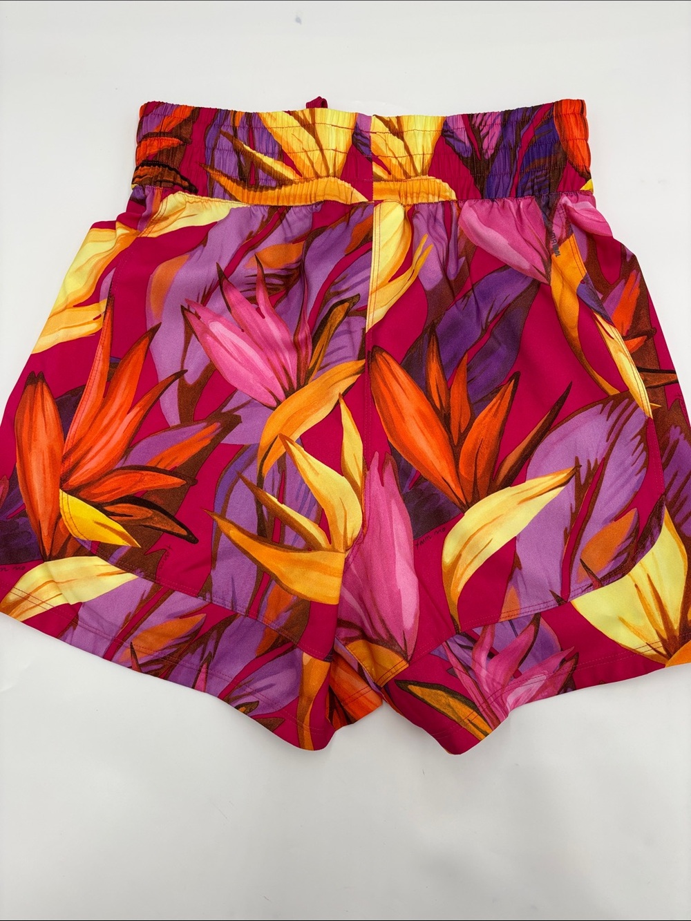Adidas x Farm Rio Pacer Shorts in Pink/Yellow/Fuchsia - Picture 4 of 6